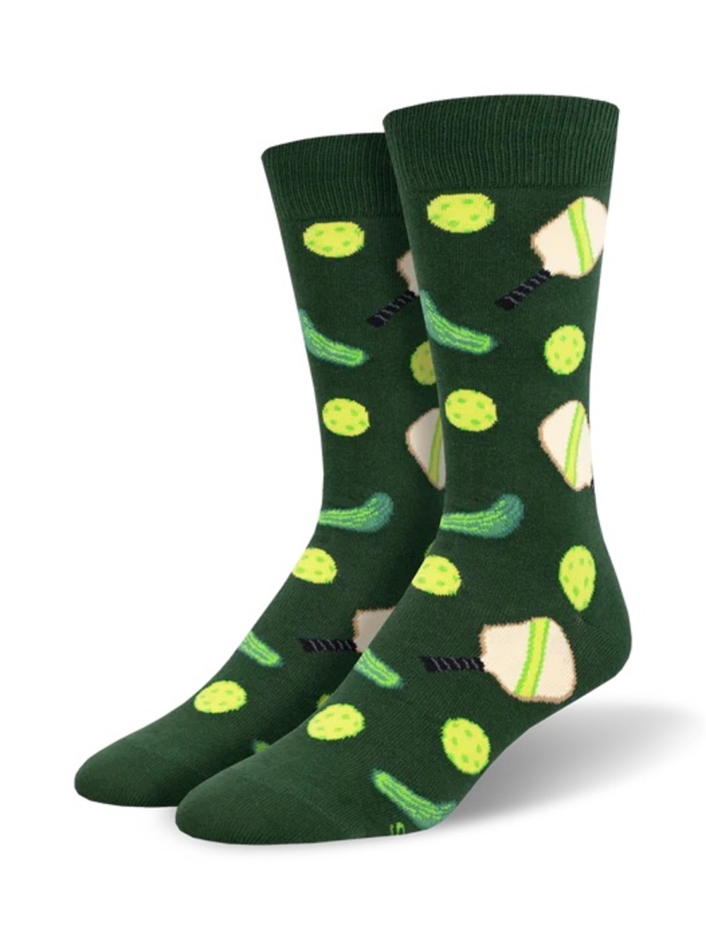 NWT Green Pickleball Pattern Crew Socks - Men